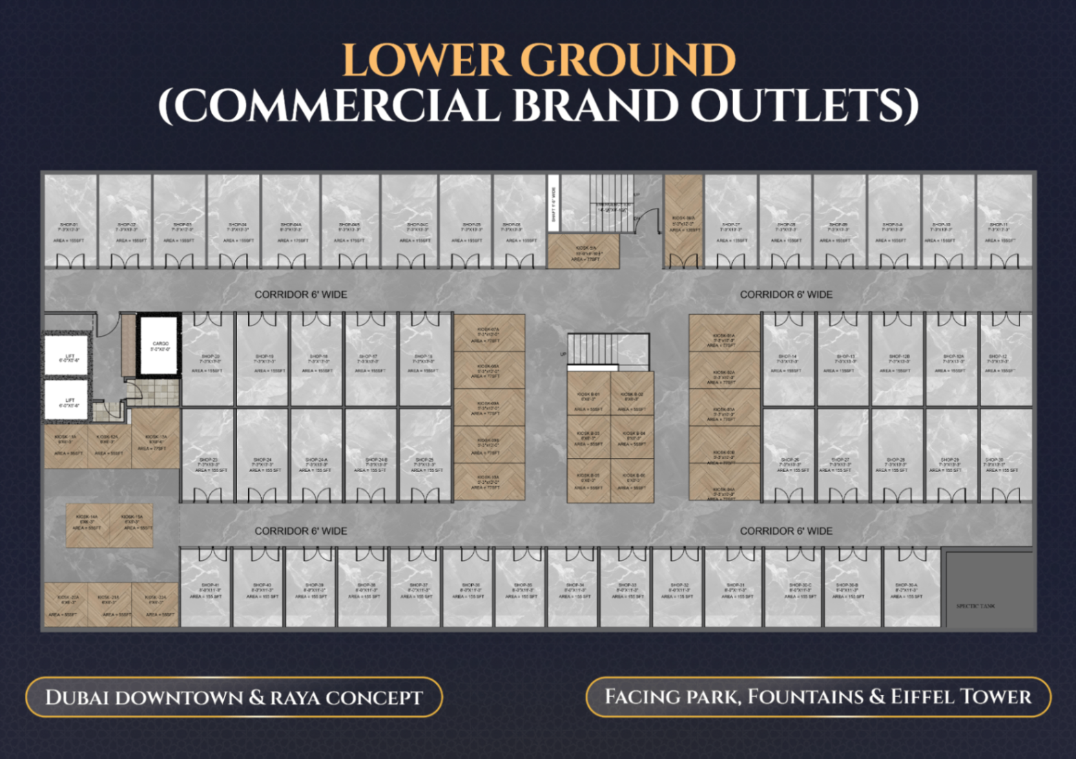 Lower Ground · Commercial Outlets