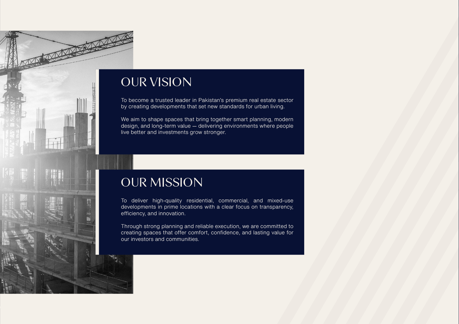 Landmark profile — Vision & Mission