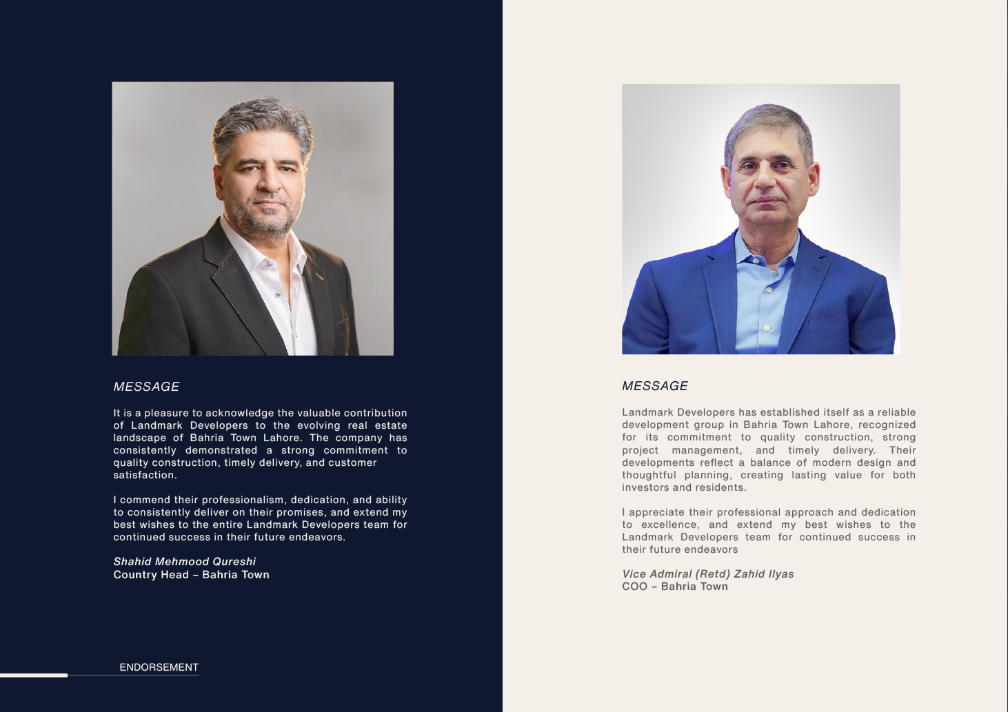 Landmark profile — Endorsements